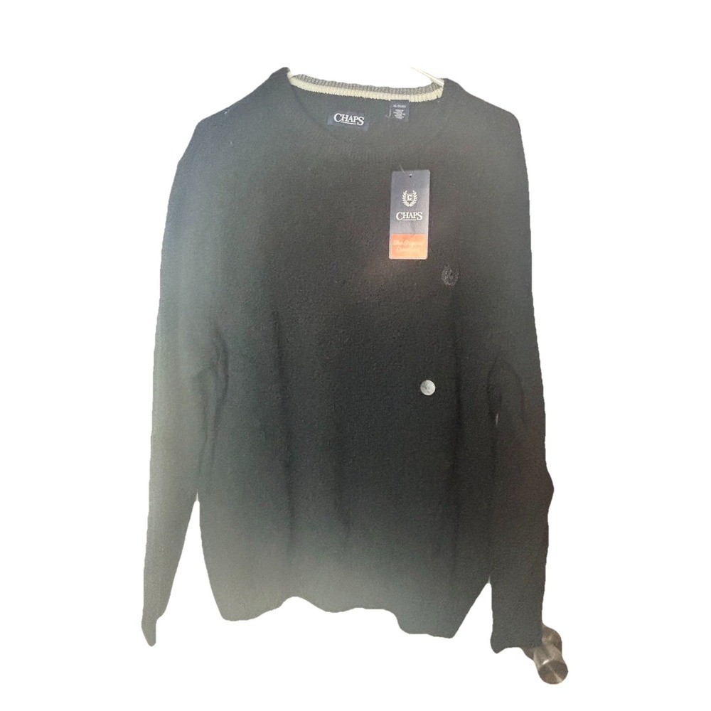 CHAPS‎ NWT Men's Original Crew Sweater Newport Navy 100% Cotton Sz XL Preppy